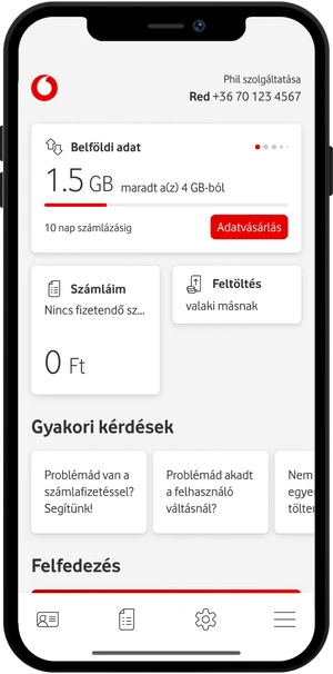 My Vodafone alkalmazás